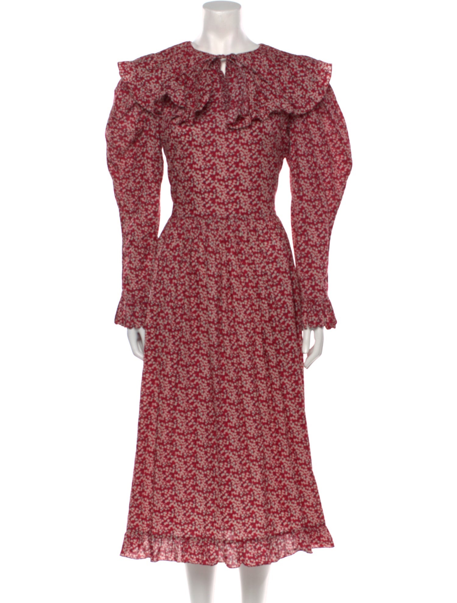 Horror Vacui Floral Print Long Dress