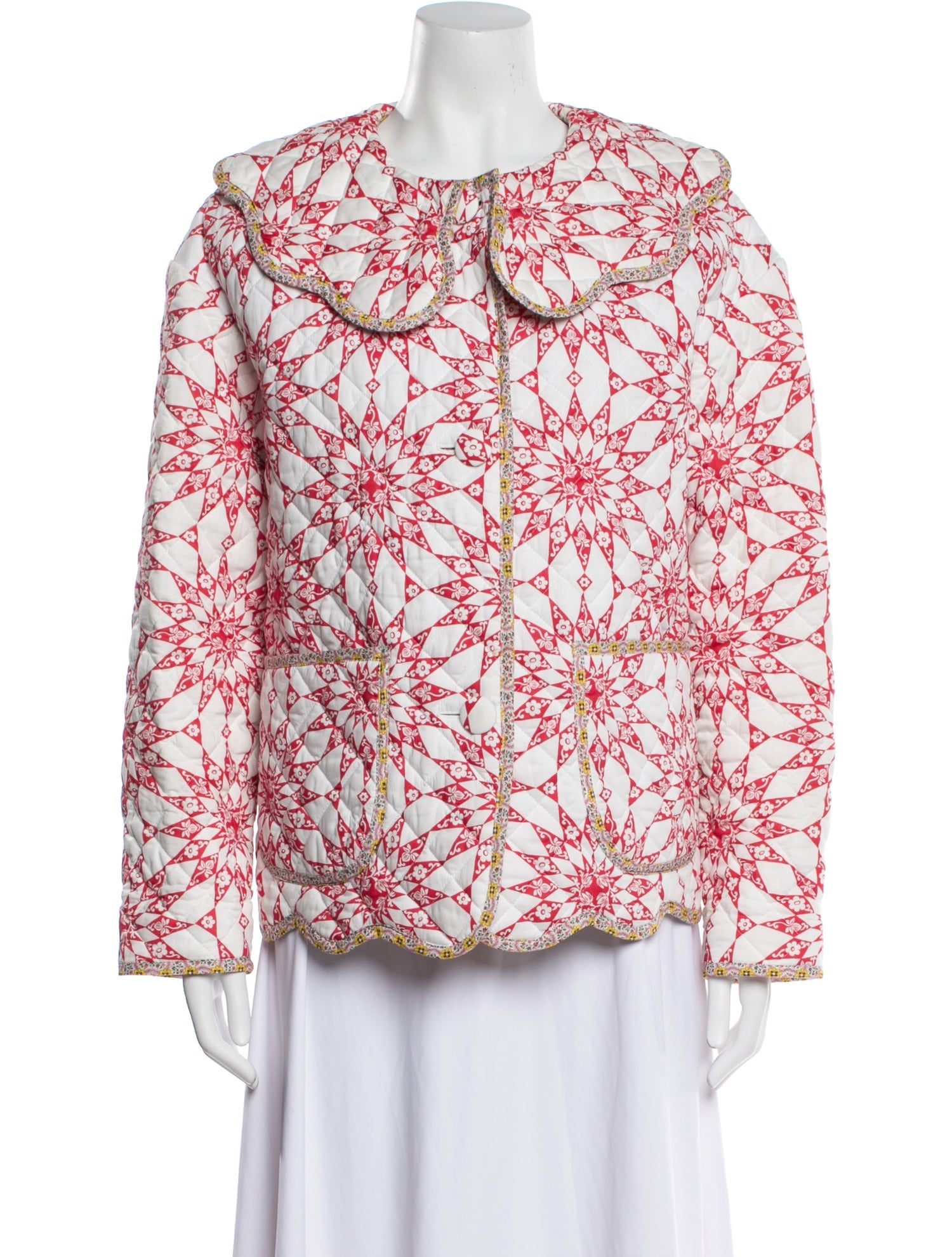 Horror Vacui Floral Print Evening Jacket