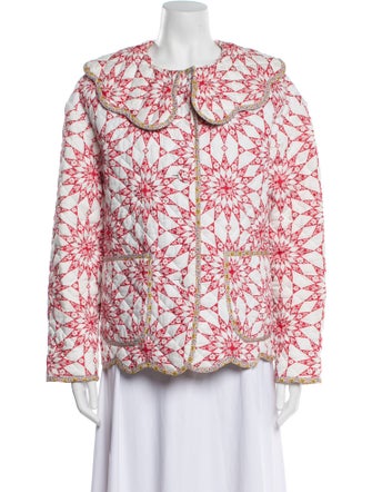 Horror Vacui Floral Print Evening Jacket