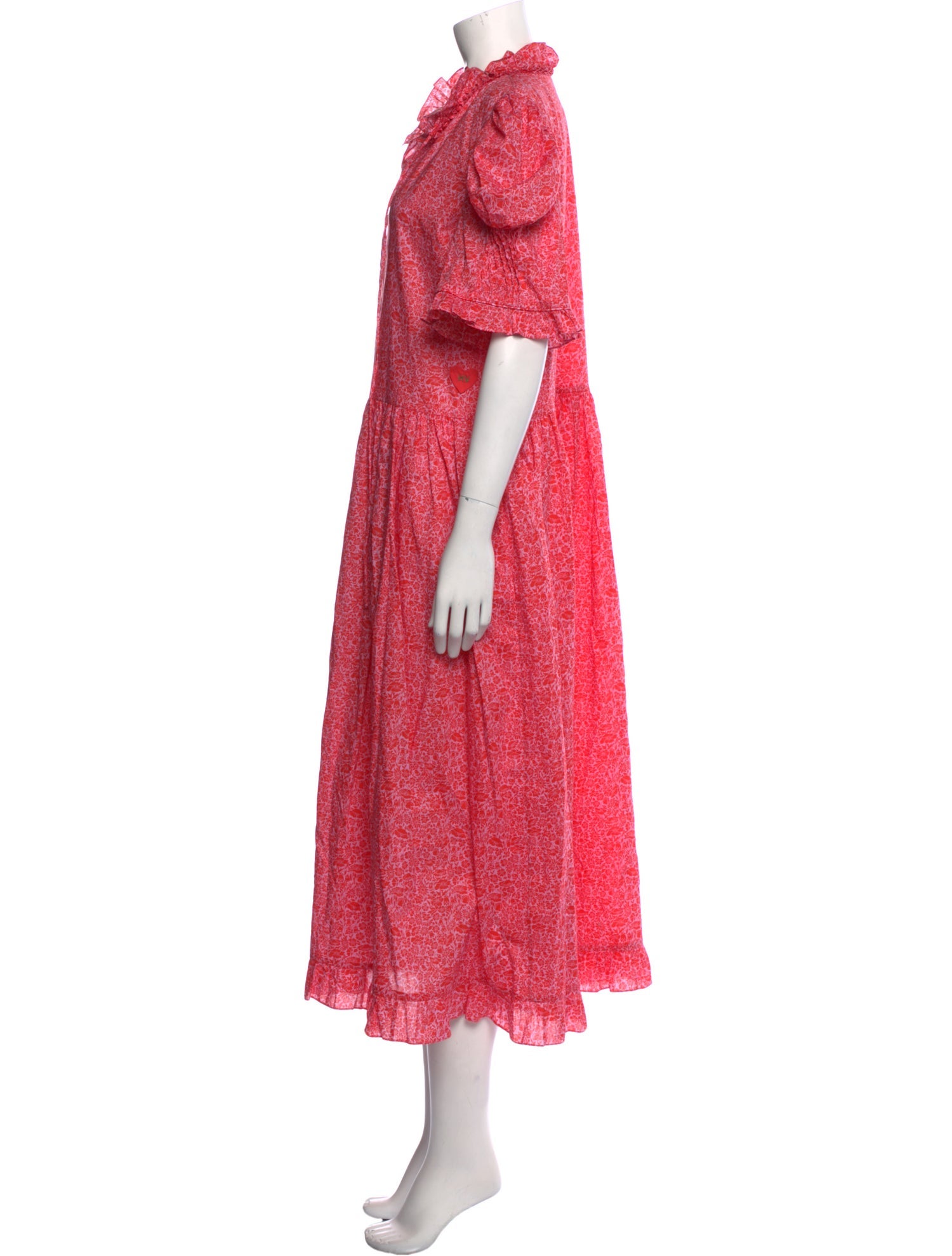 Horror Vacui Floral Print Long Dress