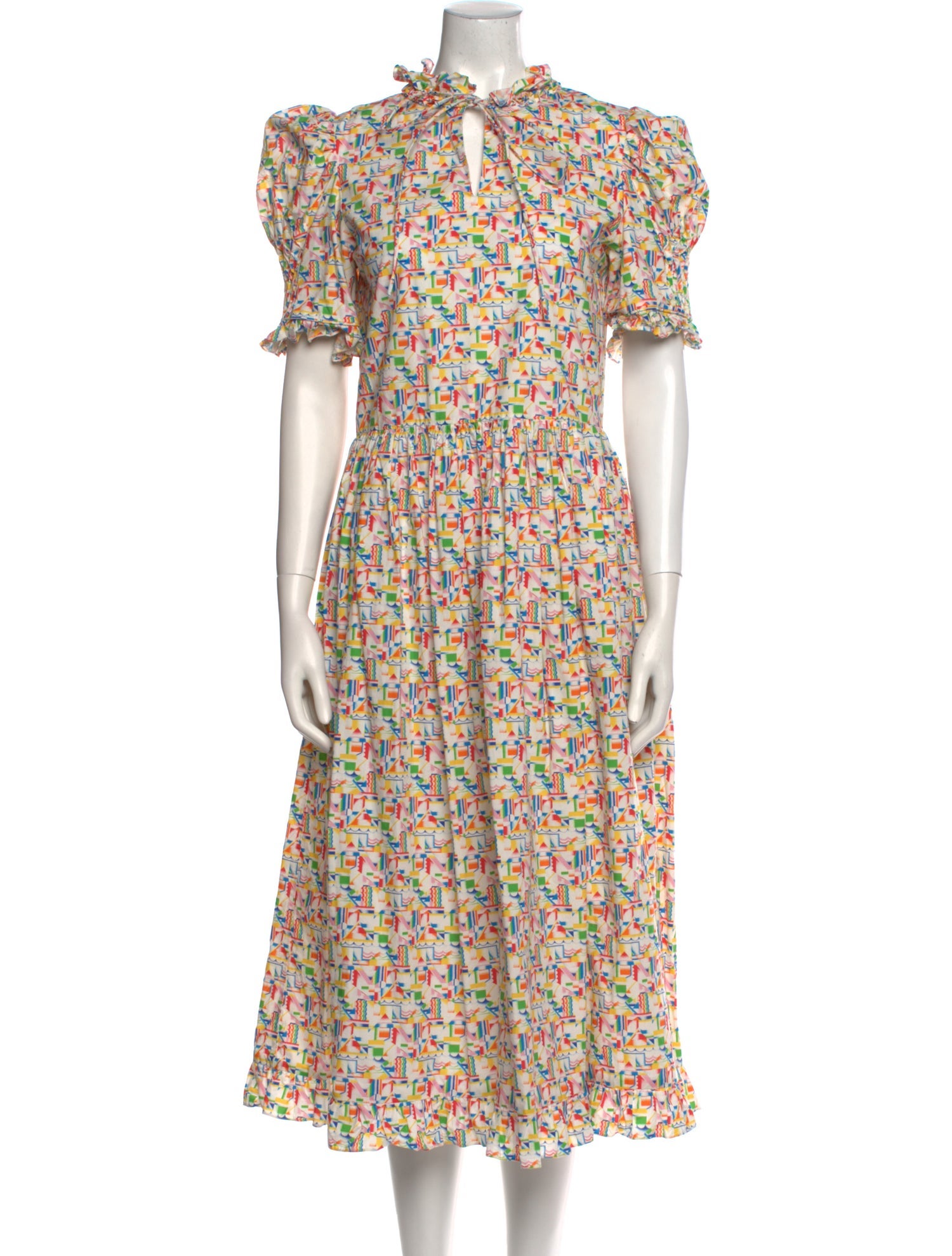 Horror Vacui Floral Print Long Dress