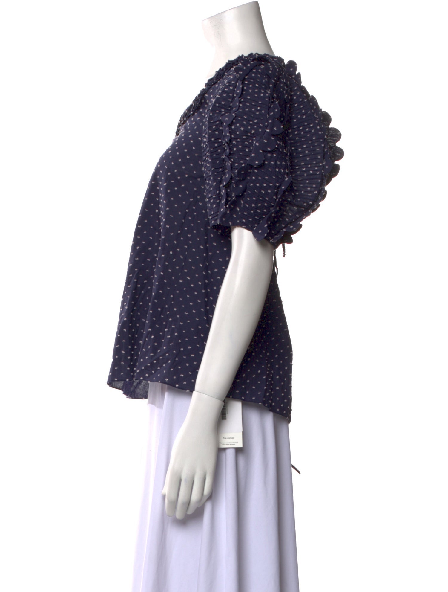 Horror Vacui Printed Square Neckline Blouse