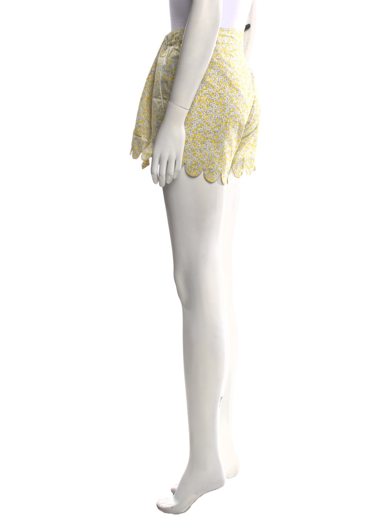 Horror Vacui Floral Print Mini Shorts