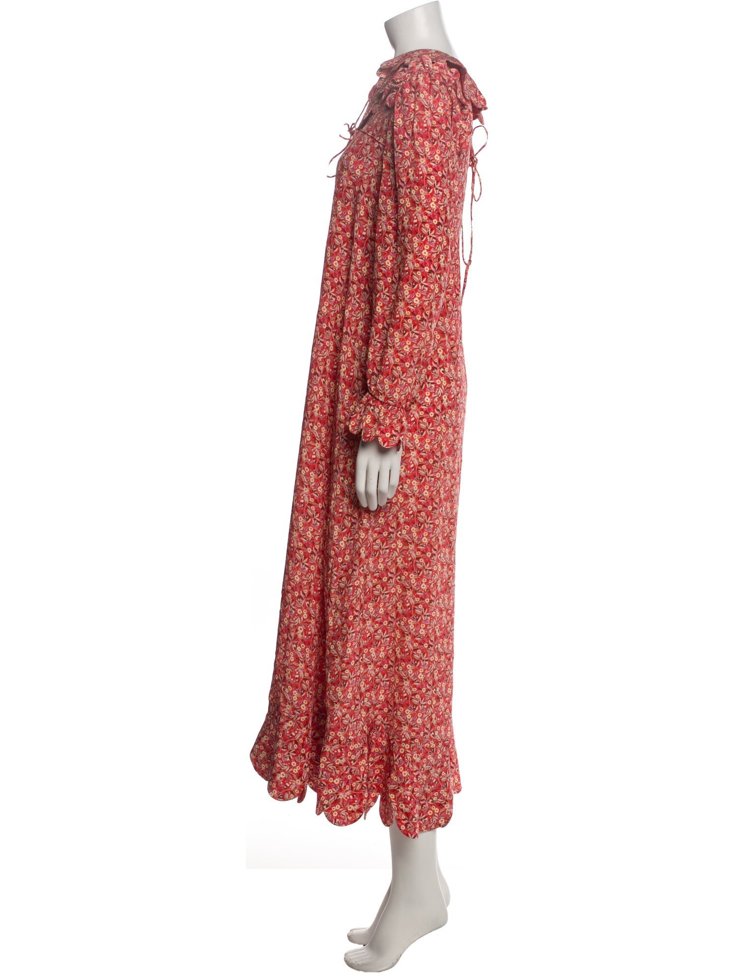 Horror Vacui Silk Midi Length Dress