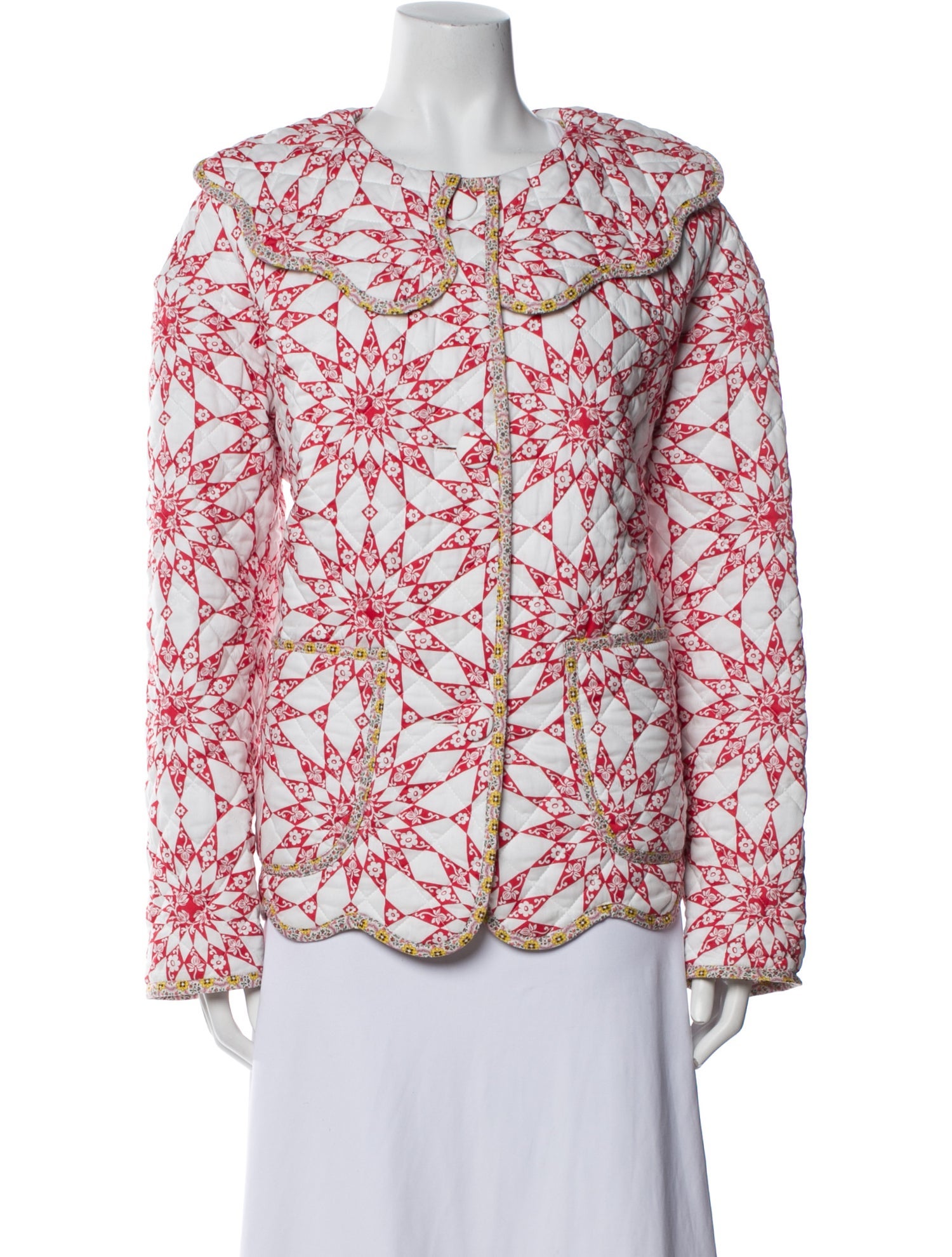 Horror Vacui Floral Print Evening Jacket