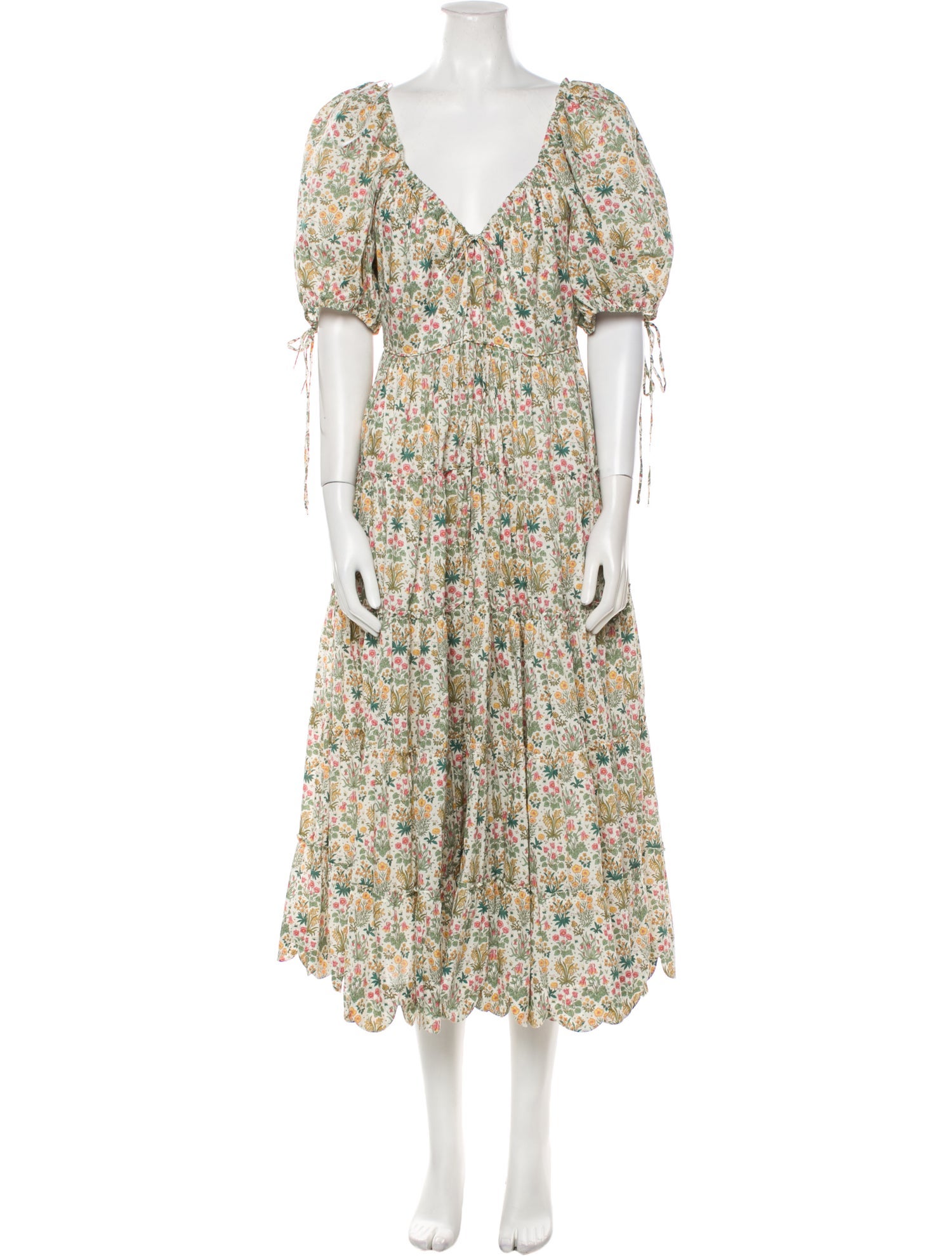 Horror Vacui Floral Print Long Dress