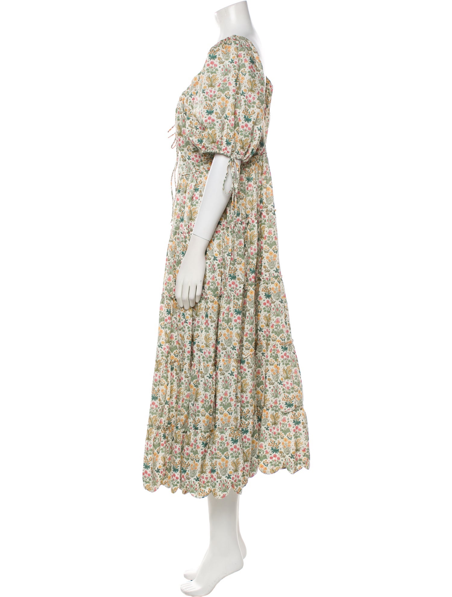 Horror Vacui Floral Print Long Dress