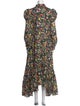 Horror Vacui Floral Print Long Dress