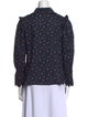 Horror Vacui Floral Print Long Sleeve Blouse