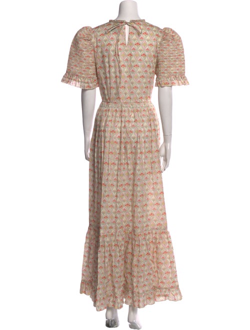 Horror Vacui Floral Print Long Dress