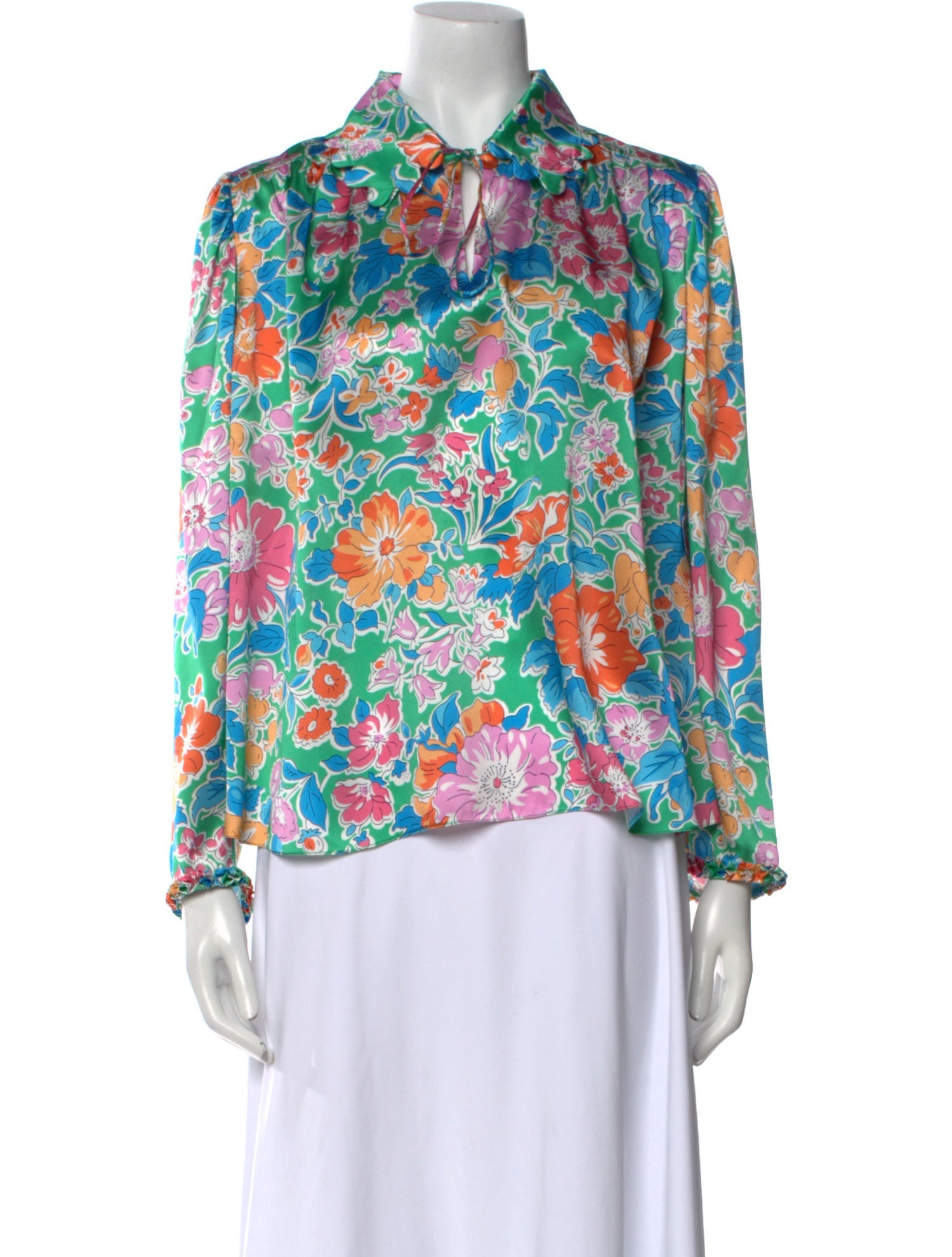 Horror Vacui Silk Floral Print Blouse