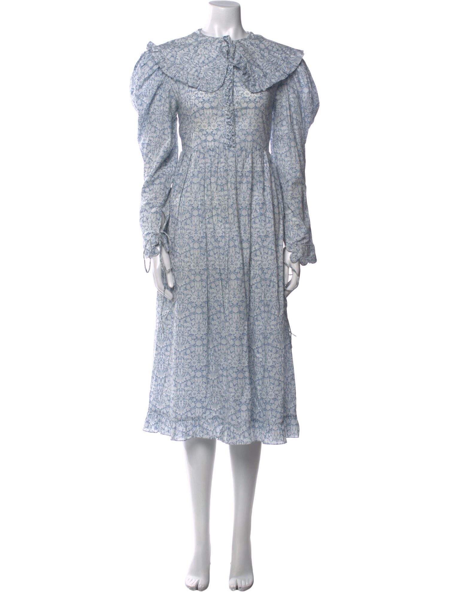 Horror Vacui Floral Print Long Dress