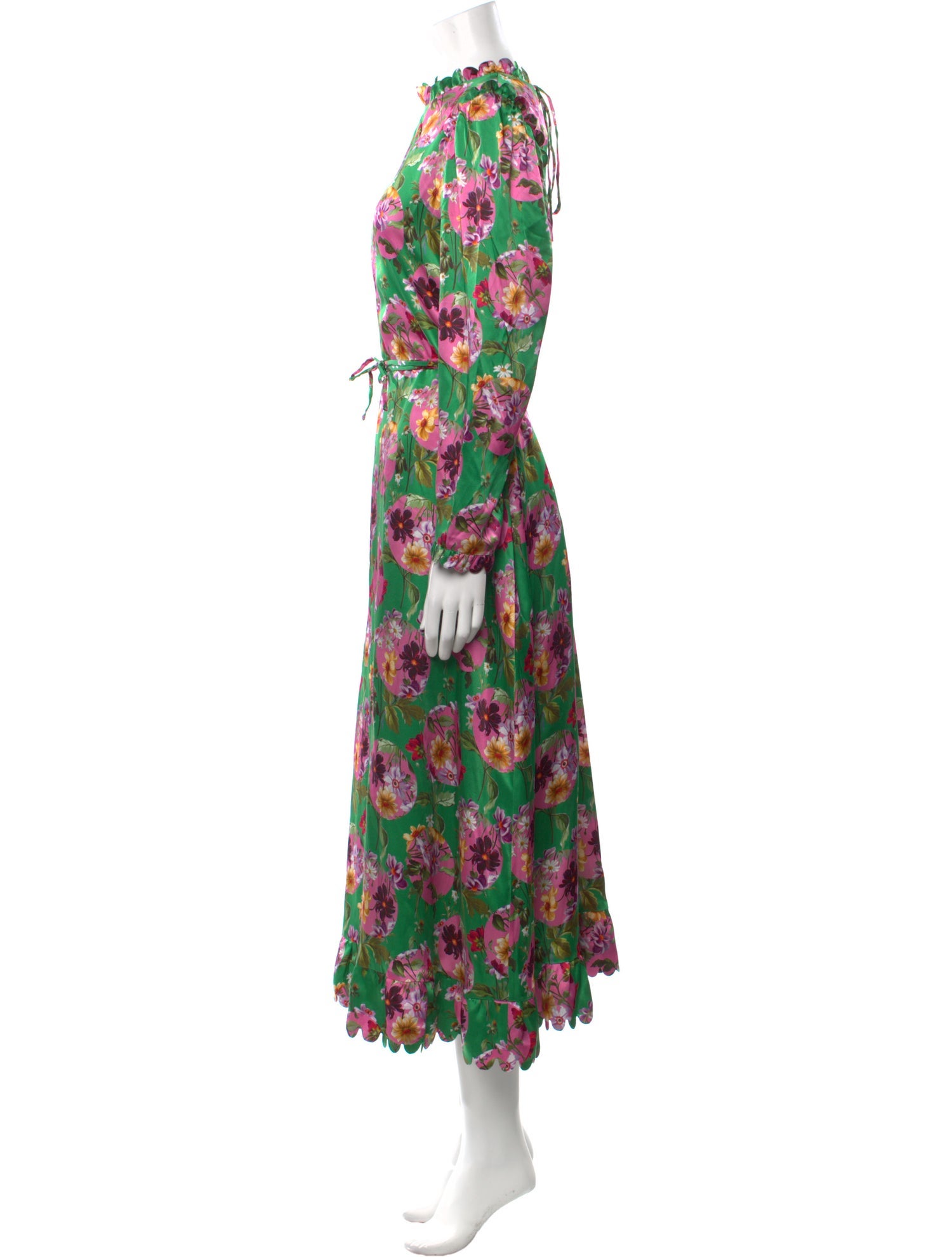Horror Vacui Silk Long Dress