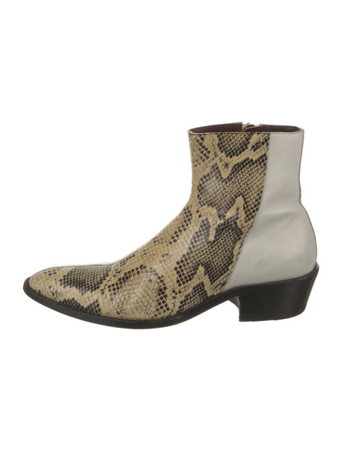 Human Recreational Services Leather Animal Print Boots