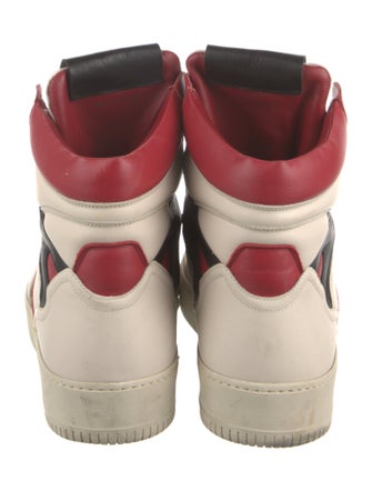 Human Recreational Services Leather Colorblock Pattern Sneakers