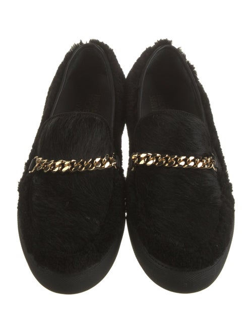 Human Recreational Services Shearling Chain-Link Accents Loafers