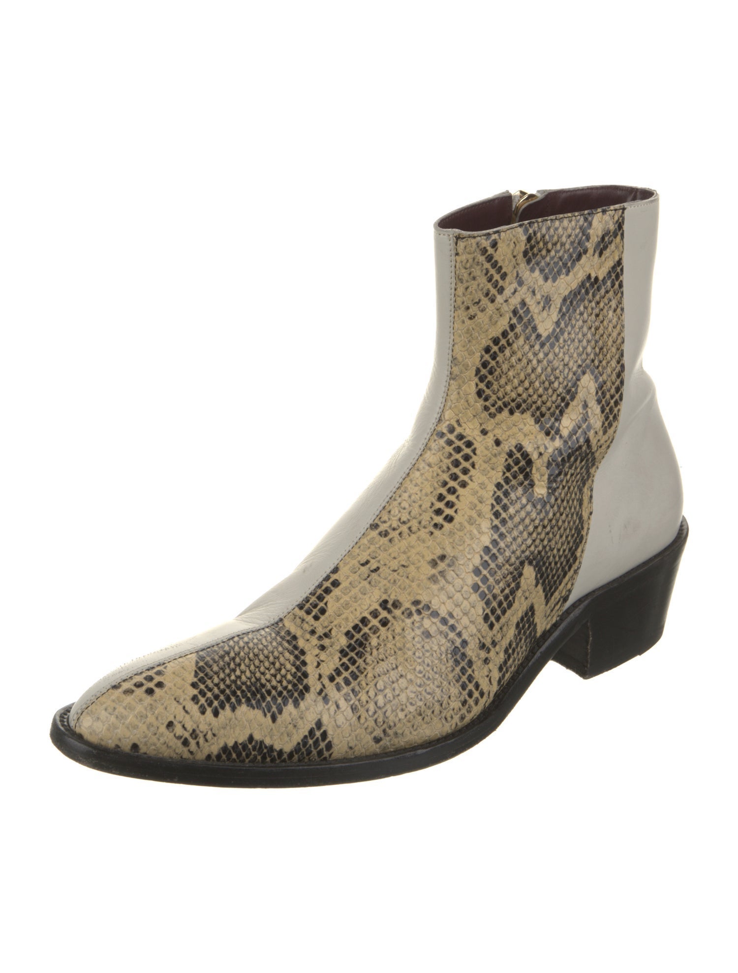 Human Recreational Services Leather Animal Print Boots