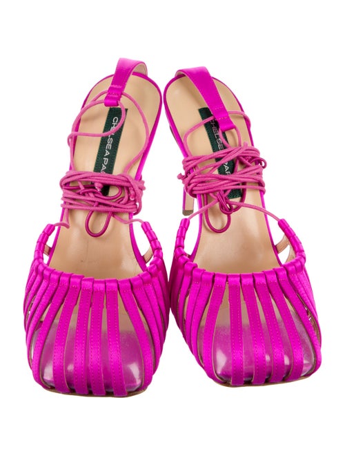 Chelsea Paris Satin Cutout Accent Pumps