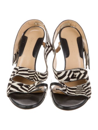 Chelsea Paris Ponyhair Printed Slingback Sandals