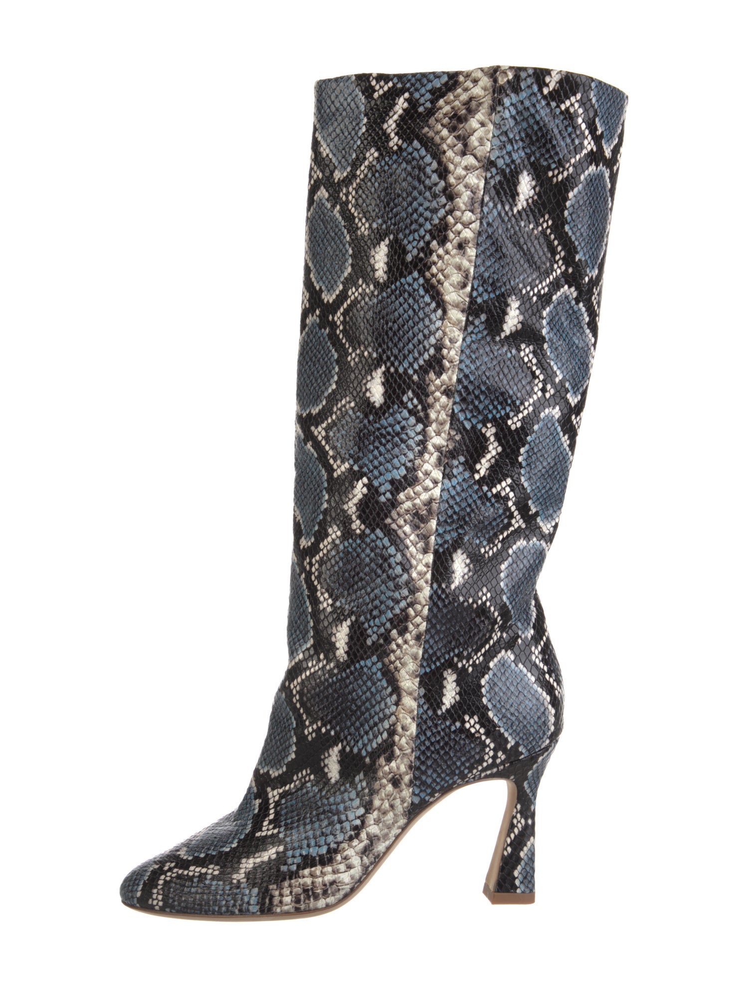 Chelsea Paris Embossed Leather Animal Print Boots