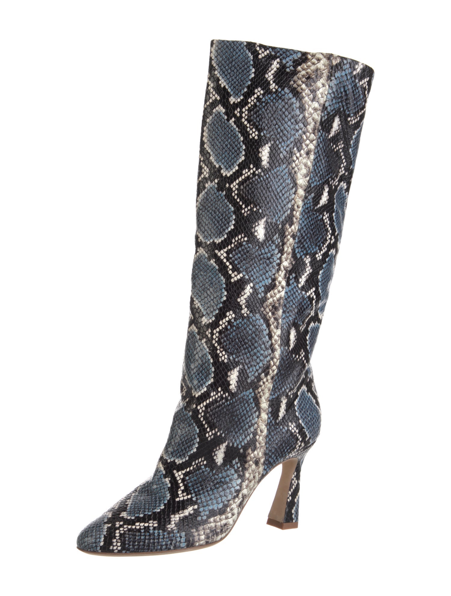 Chelsea Paris Embossed Leather Animal Print Boots