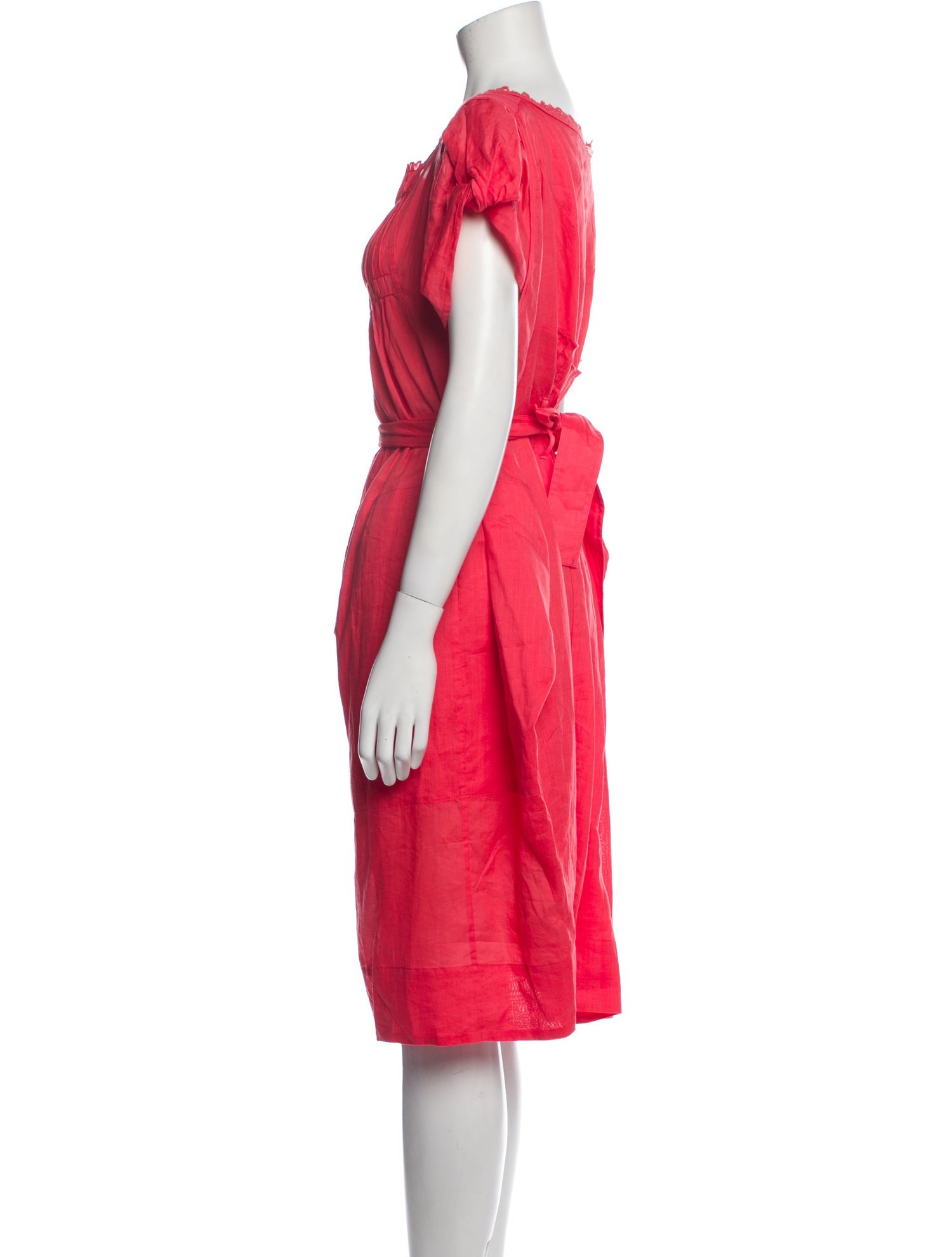 High Square Neckline Knee-Length Dress w/ Tags