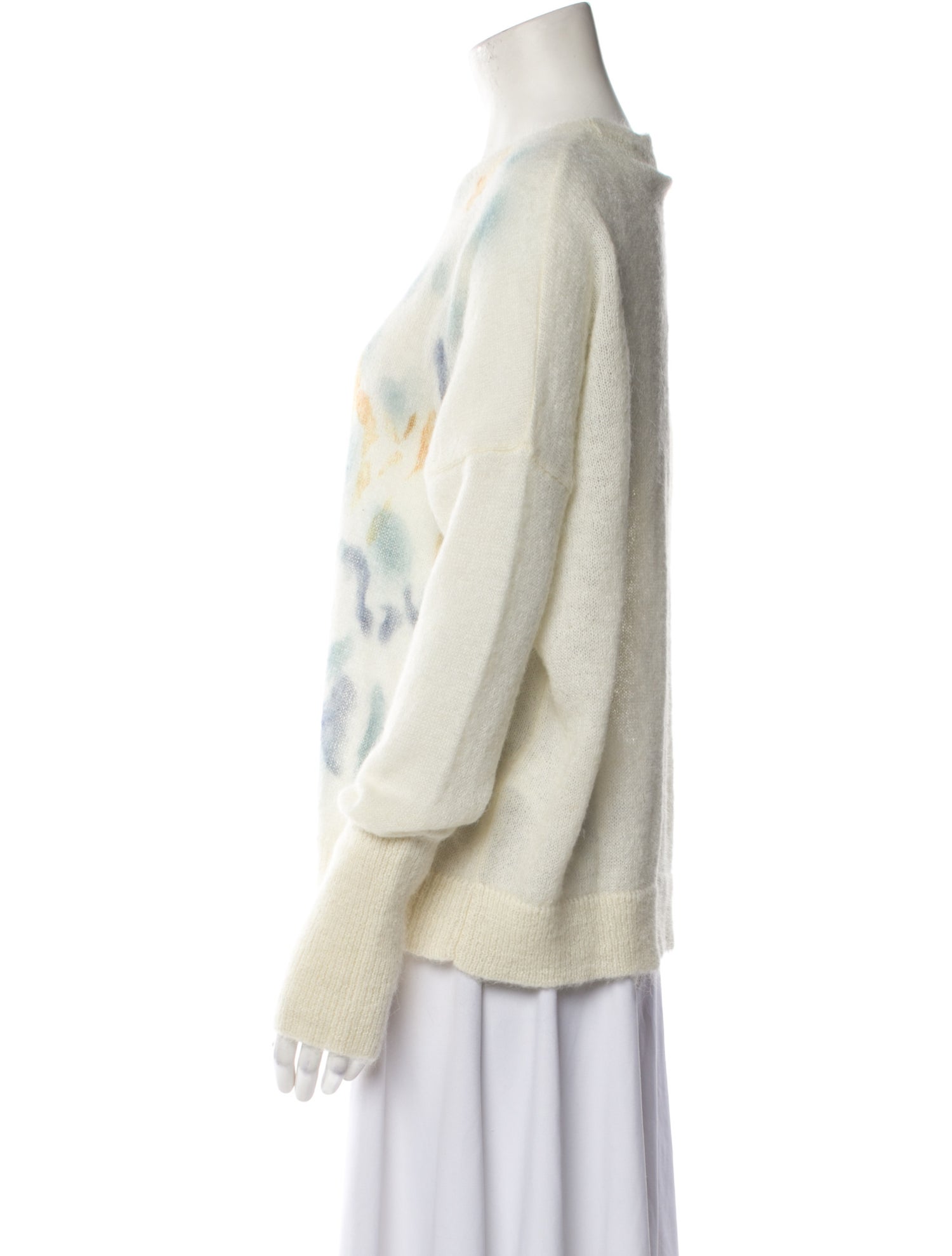 High Printed Crew Neck Sweater w/ Tags