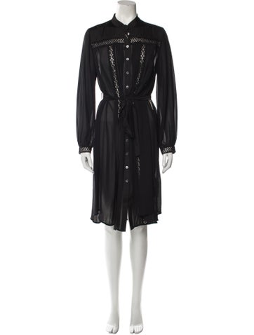 High Dresses Mock Neck Midi Length Dress I42 US 6 | M