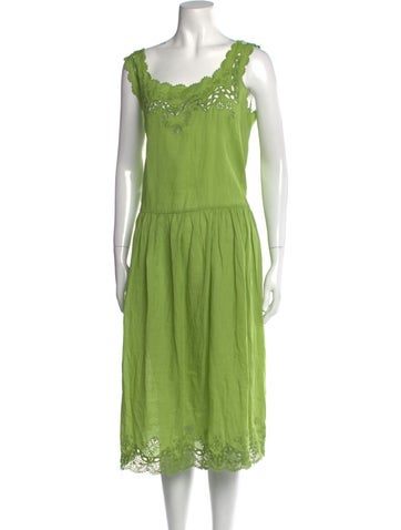 High Dresses Scoop Neck Midi Length Dress I 46 US 10 | L