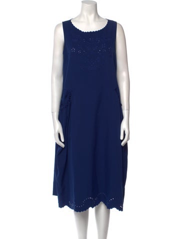 High Dresses Scoop Neck Midi Length Dress M