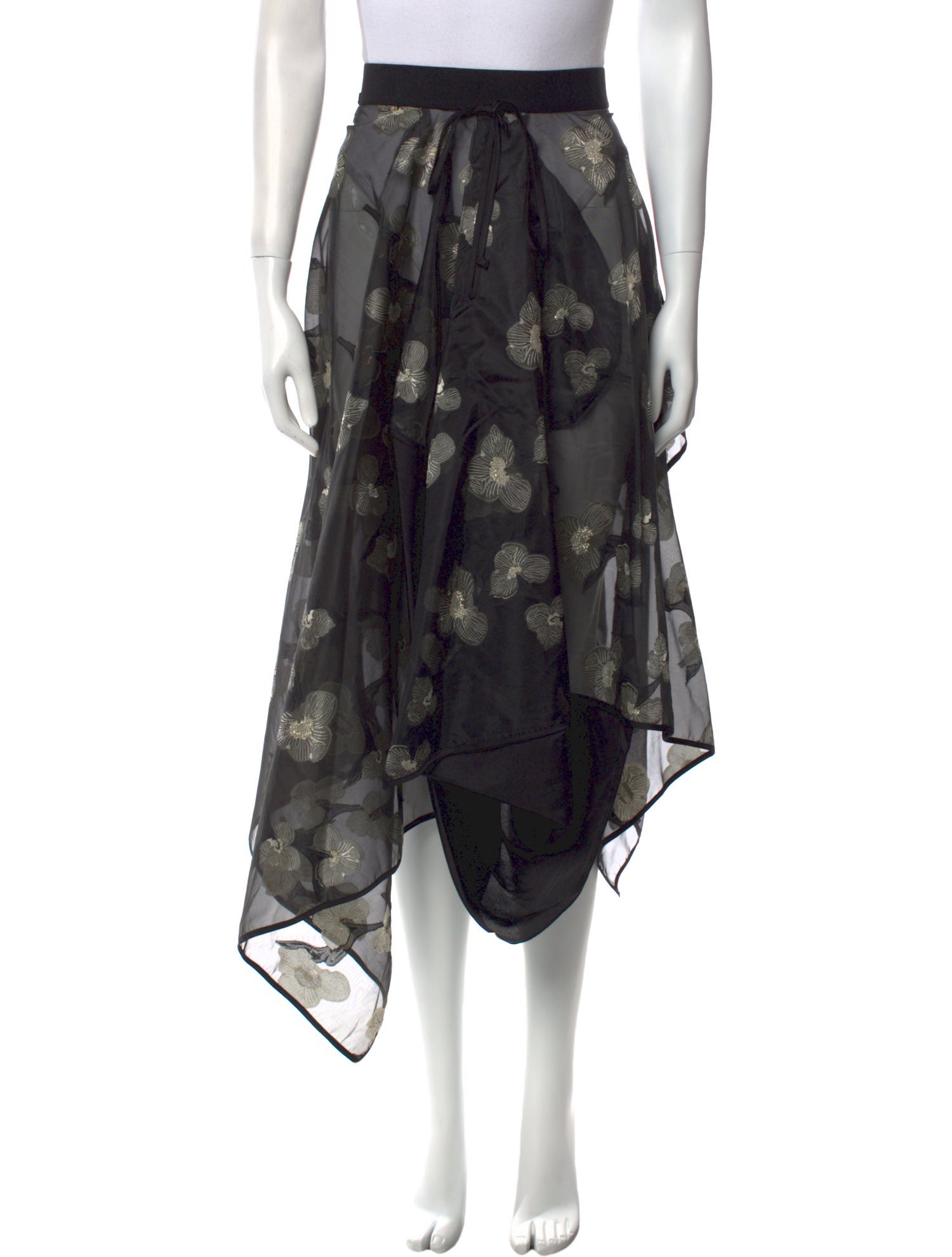 High Floral Print Midi Length Skirt w/ Tags