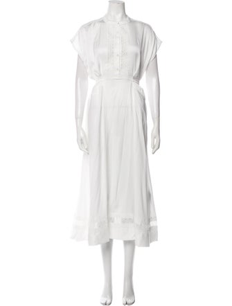 High Mock Neck Long Dress