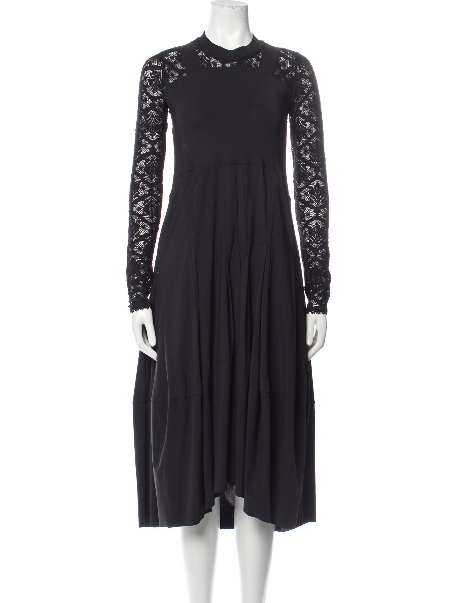 High Mock Neck Long Dress