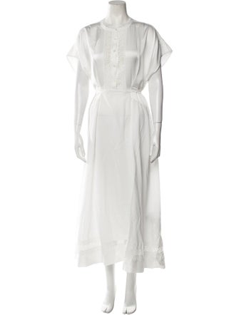 High Crew Neck Long Dress