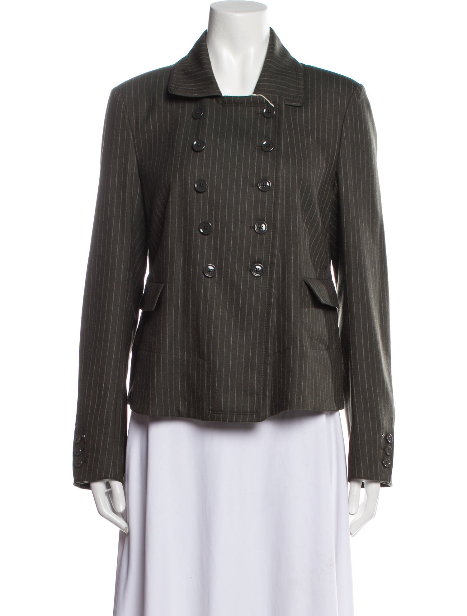 High Virgin Wool Striped Blazer w/ Tags