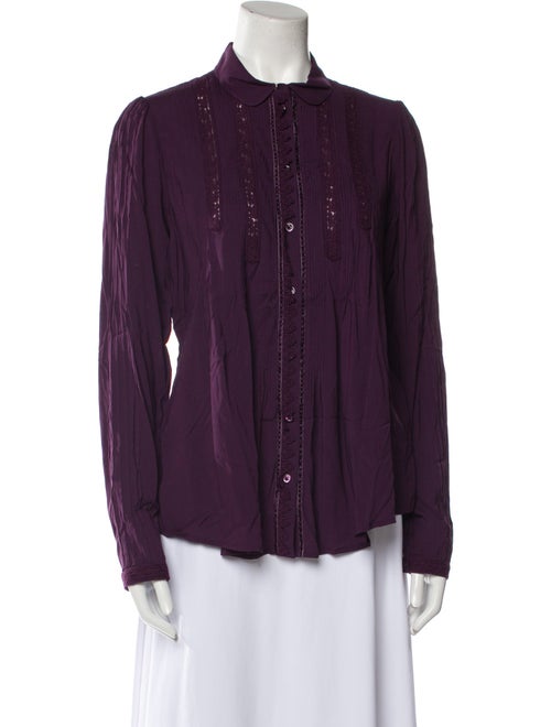 High Long Sleeve Button-Up Top