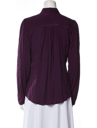 High Long Sleeve Button-Up Top