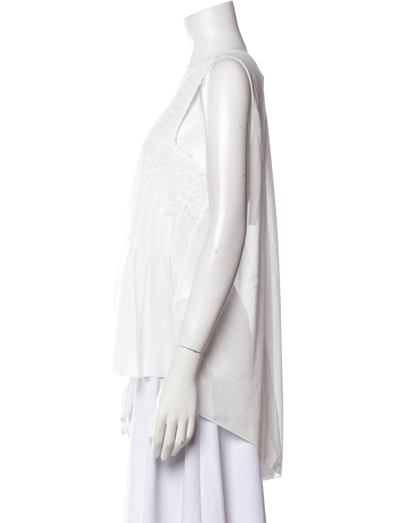 High V-Neck Sleeveless Blouse w/ Tags