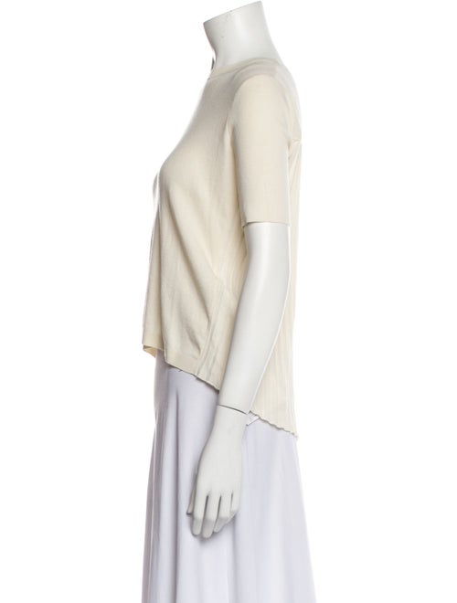 High Bateau Neckline Short Sleeve Top