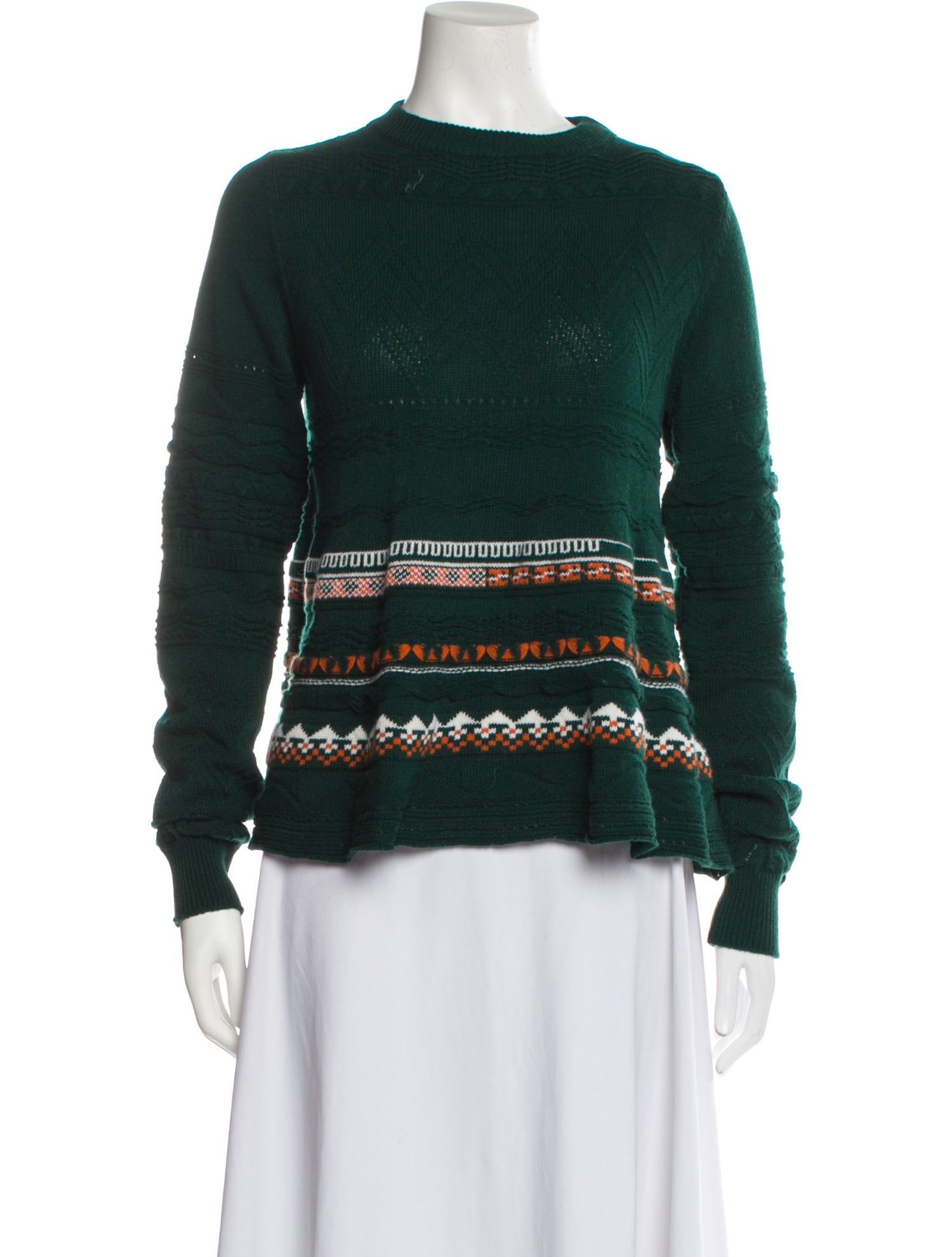 High Virgin Wool Striped Sweater