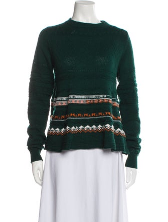 High Virgin Wool Striped Sweater