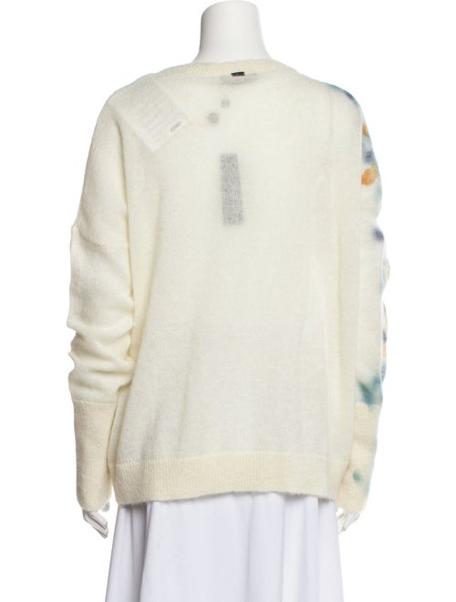 High Tie-Dye Print Crew Neck Sweater