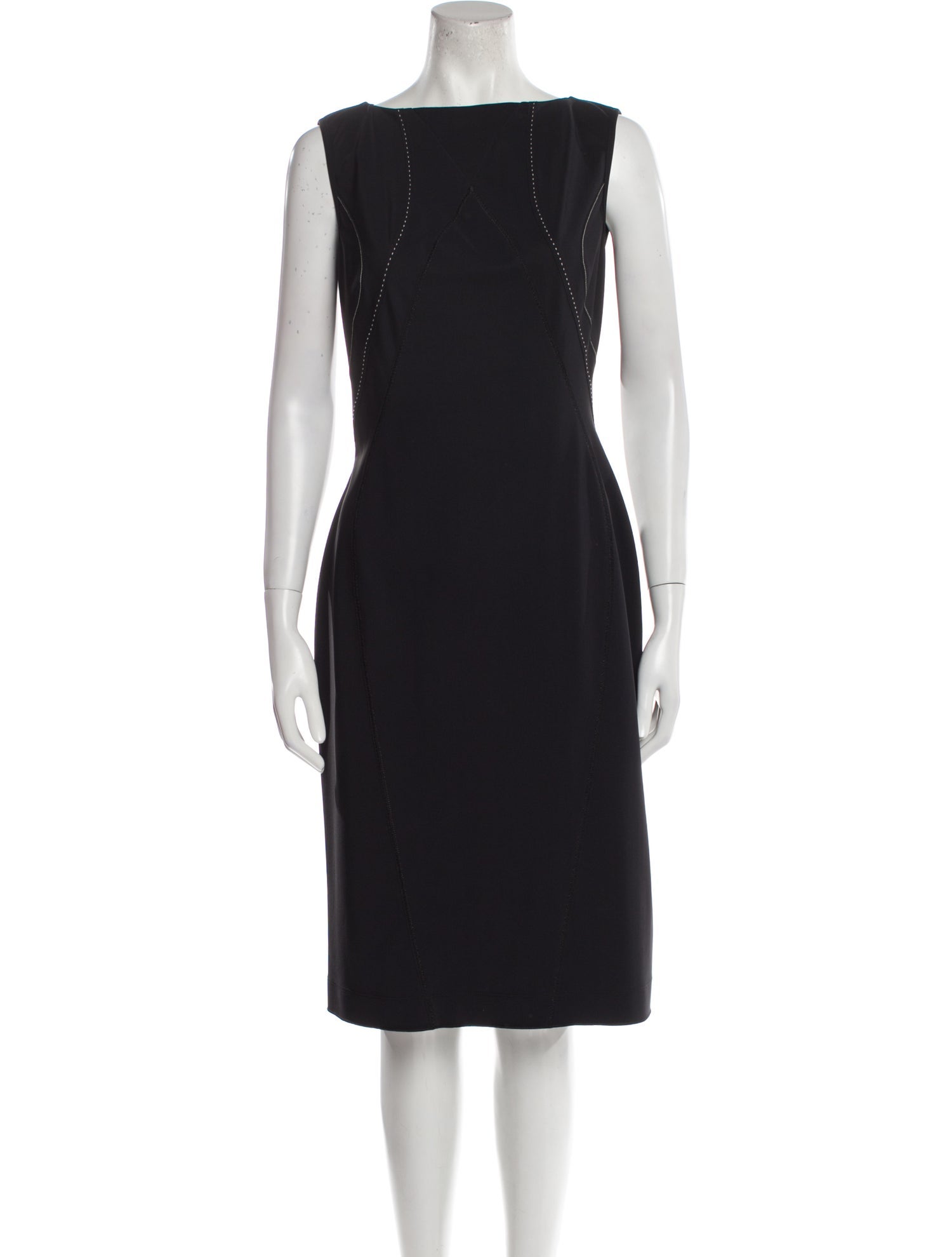 High Bateau Neckline Knee-Length Dress w/ Tags
