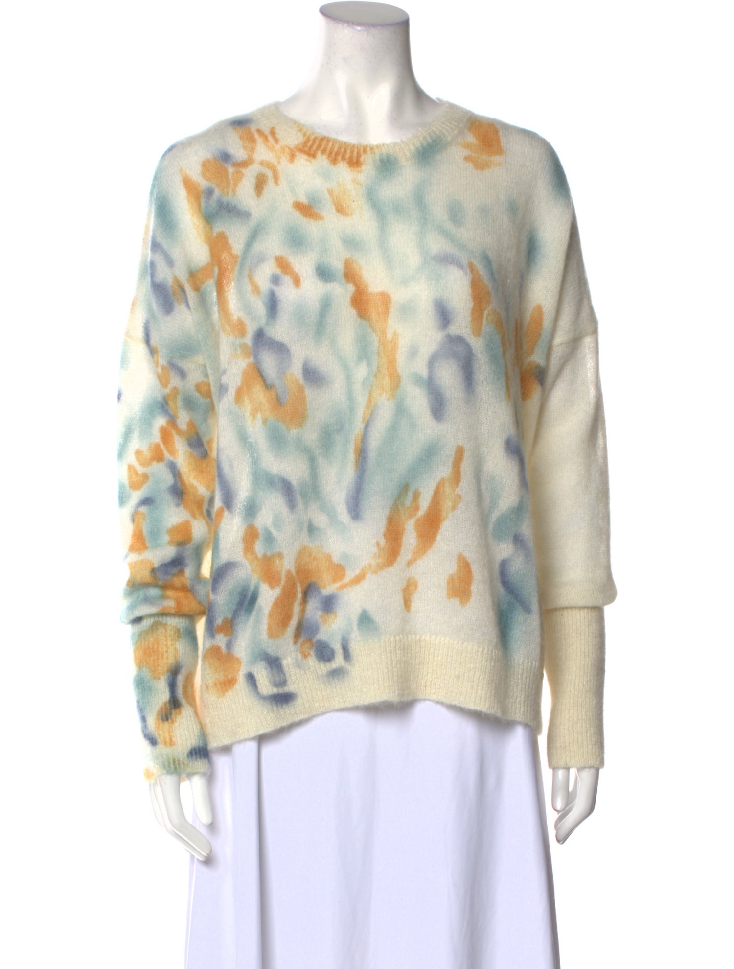 High Printed Crew Neck Sweater w/ Tags