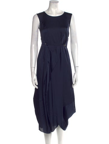 High Dresses Crew Neck Midi Length Dress US 6 | M