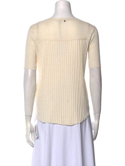 High Bateau Neckline Short Sleeve Top