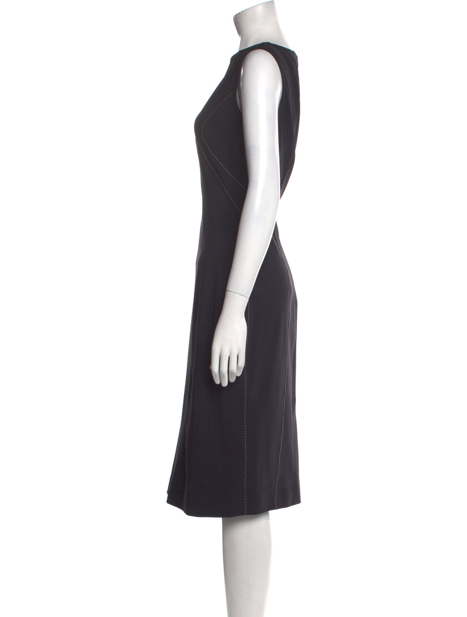 High Bateau Neckline Midi Length Dress w/ Tags