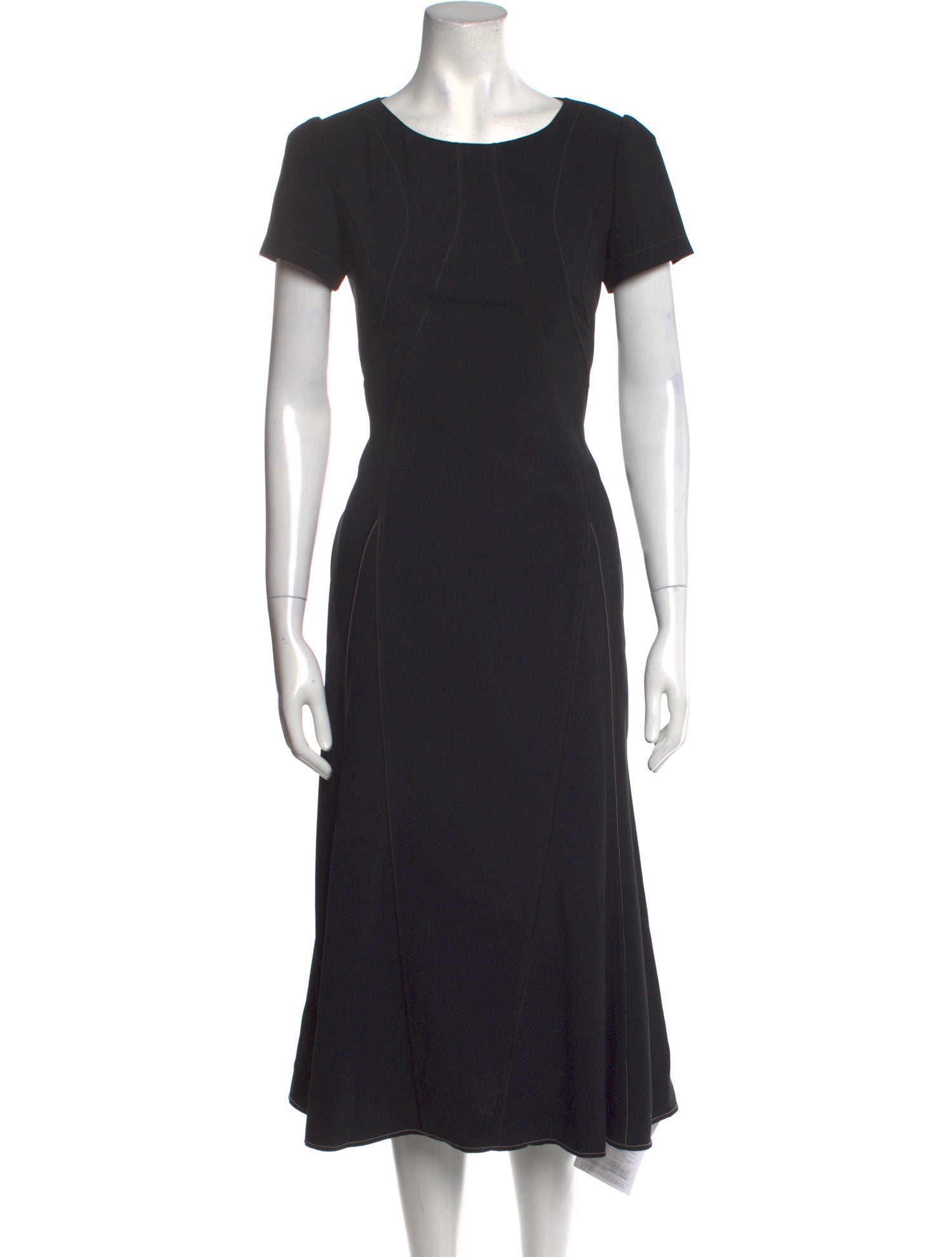 High Scoop Neck Midi Length Dress w/ Tags