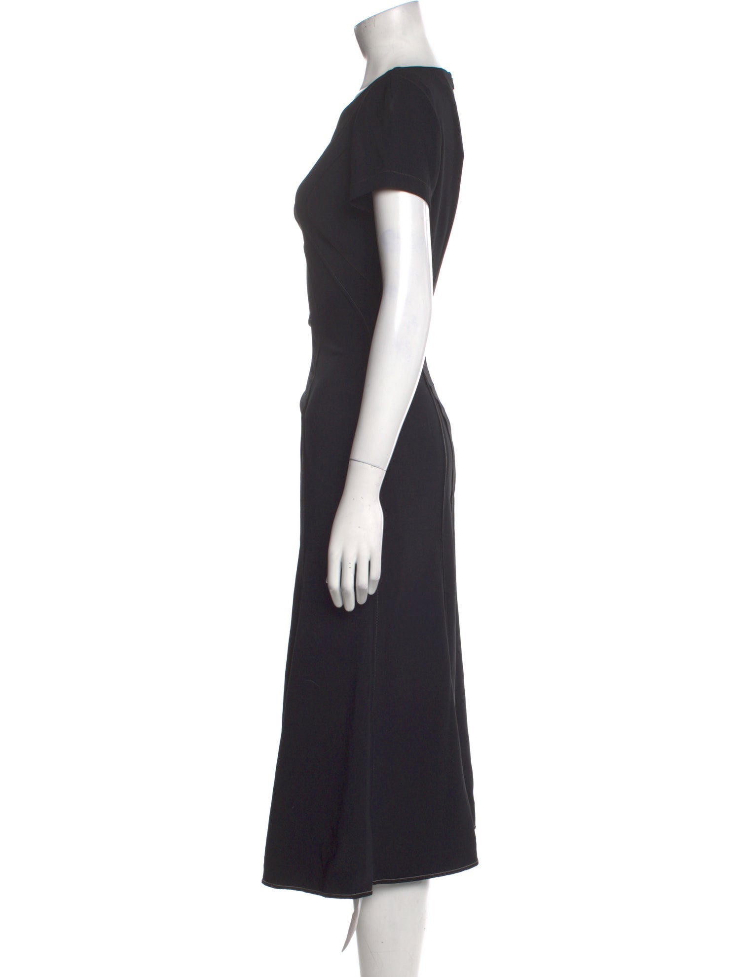 High Scoop Neck Midi Length Dress w/ Tags