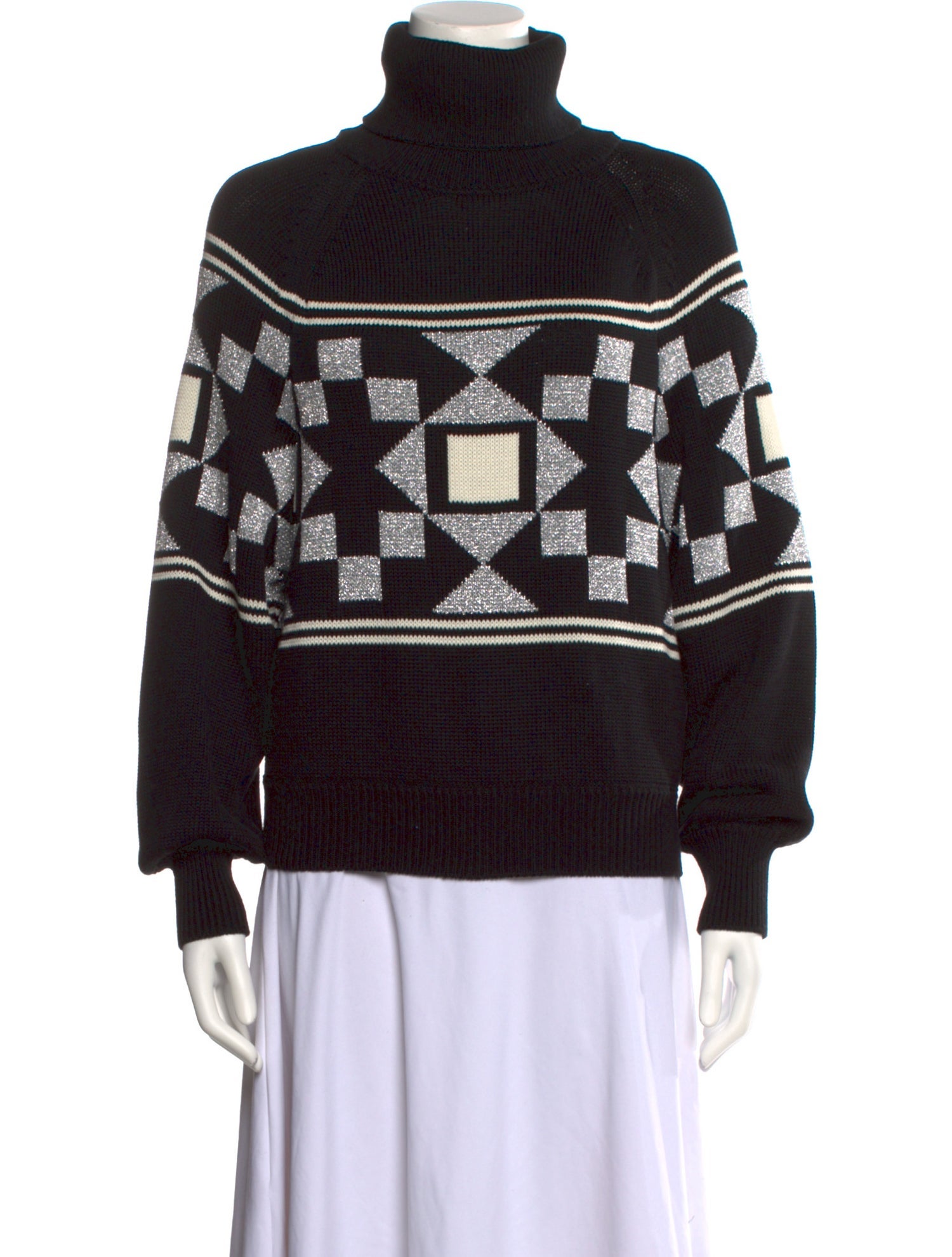 High Sport Printed Turtleneck Sweater